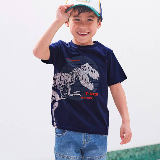 T-Shirt mit coolem Dino-Print