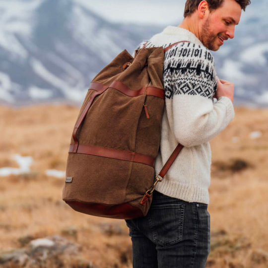 DRAKENSBERG Seesack aus Canvas und Leder