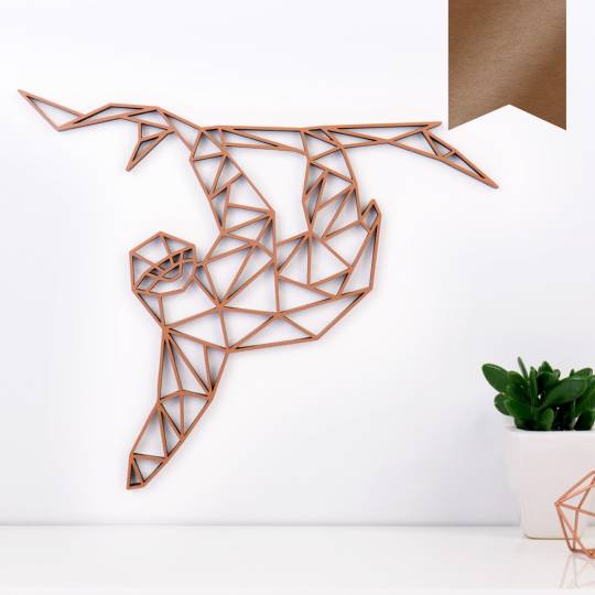 Faultier 3D-Origami aus Holz