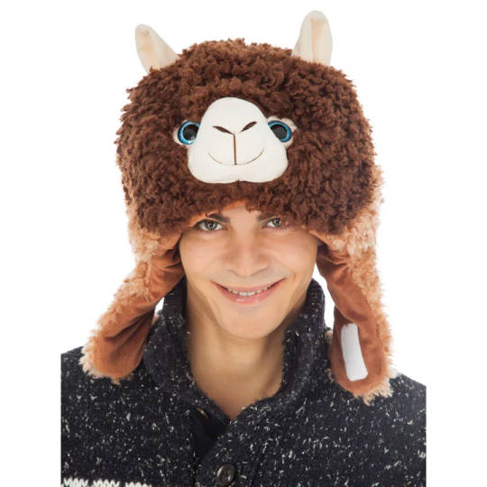 Flauschige Lama Mütze