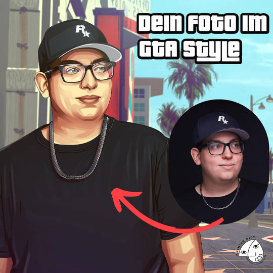 Personalisiertes Porträt im GTA-Stil