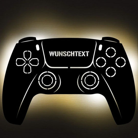 Personalisierbare Game Controller Wandlampe - verschiedene Varianten wählbar