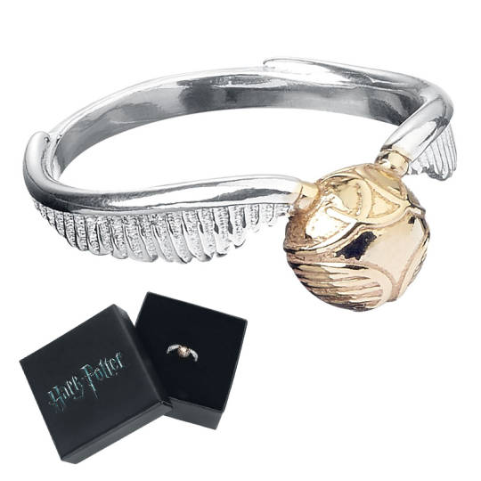 Harry Potter Goldener Schnatz Ring aus 925er Sterling Silber
