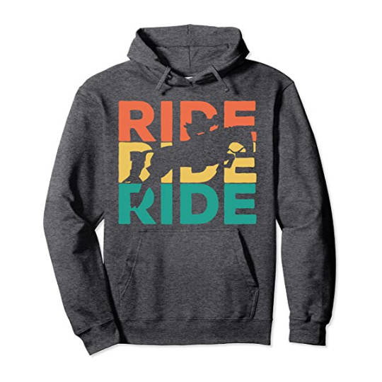 Hoodie mit coolem Springreiter-Print im Vintage Look