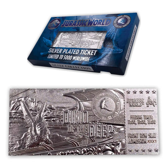 Jurassic World Limited Edition Silber Mosasaurus Ticket