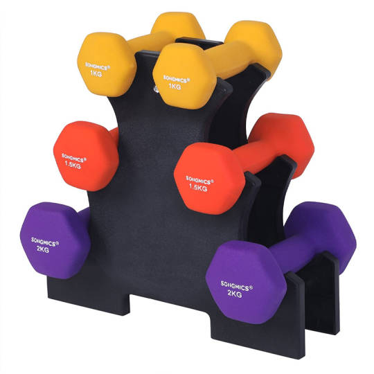 Kurzhantel-Set mit Ständer für Frauen