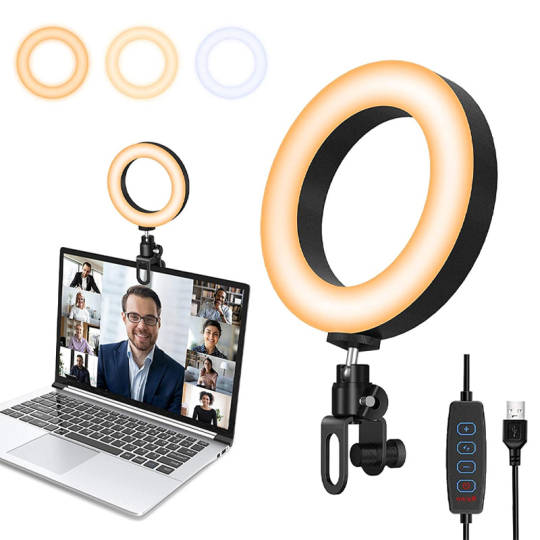 LED Beleuchtungsring für Videokonferenzen und Live-Streaming