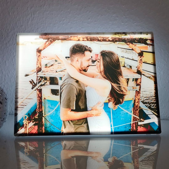 Personalisiertes LED-Glasbild - läßt Deine Fotos erstrahlen