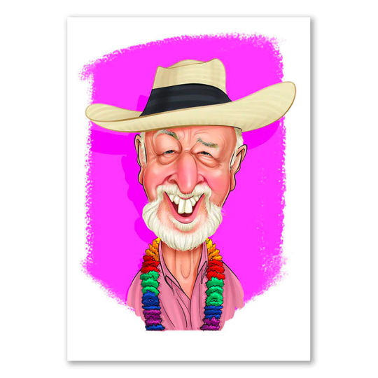 Witzige Karikatur vom Foto