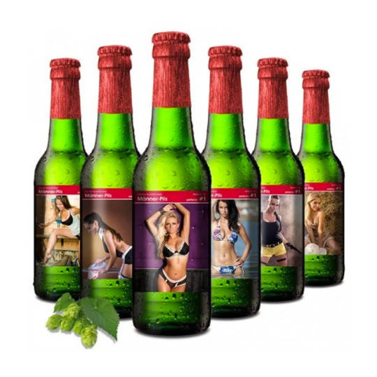 Männer-Bier mit Frauenmotiven