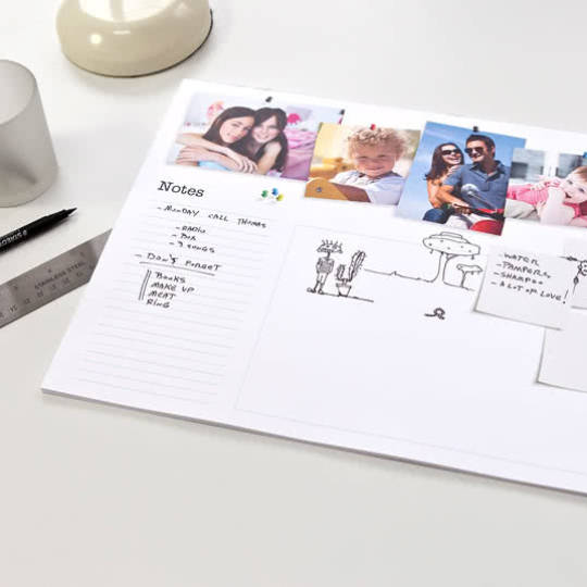 Personalisierbare Schreibunterlage mit 35 abreissbaren Seiten