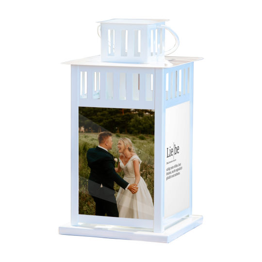 Personalisierte Hochzeitslaterne mit Foto und Spruch - verschiedene Designs