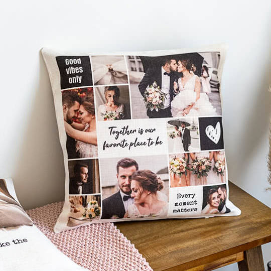 Personalisiertes Fotokissen in verschiedenen Größen und Formen