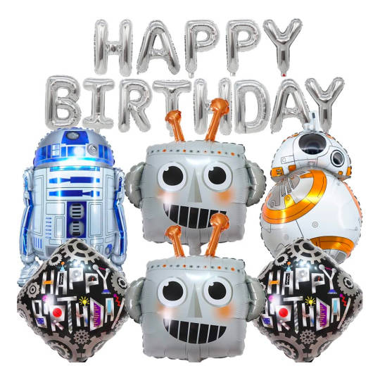7 tlg. Roboter Folienballon Set
