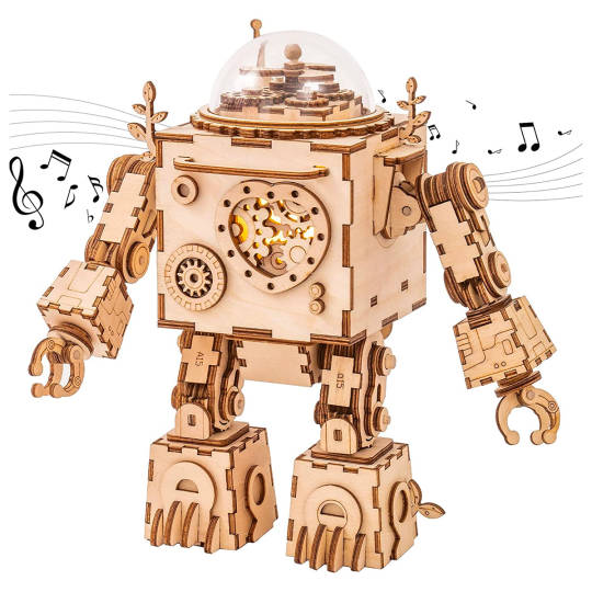 Roboter Spieluhr Bausatz aus Holz