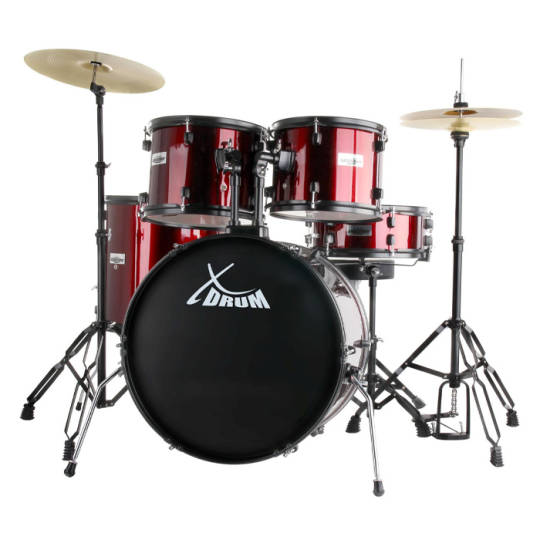 Rookie Standard Schlagzeug-Set mit Hocker, Drumsticks, Schlagzeugschule und DVD