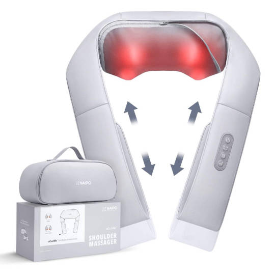 Shiatsu Nackenmassagegerät mit verstellbarer Armschlaufe und Wärmefunktion