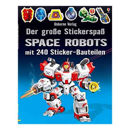 Space Robots Stickerbuch mit 240 Sticker-Bauteilen