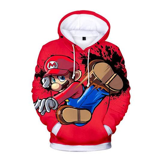 Cooler Super Mario Kapuzenpullover mit Taschen